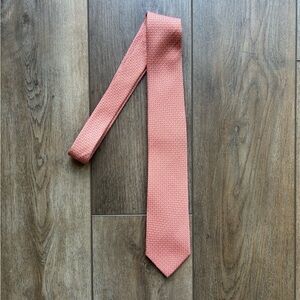 Michael Kors Orange Peach White Silk Tie Modern Accessories